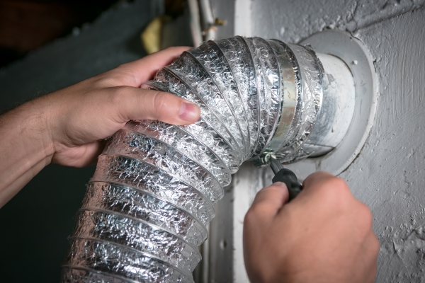 Professional dryer vent installation completed for a residential property