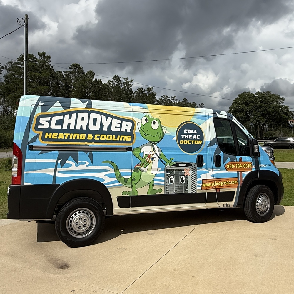 schroyer heating and cooling hvac company in bay county florida at work